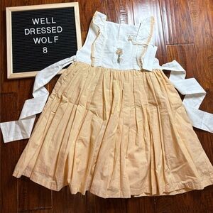 Well Dressed Wolf Kids Dress in Cream and Tan